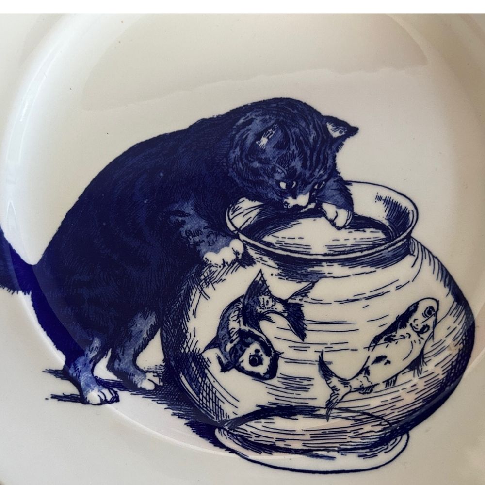 A Trio of Poole Pottery Cat Plates