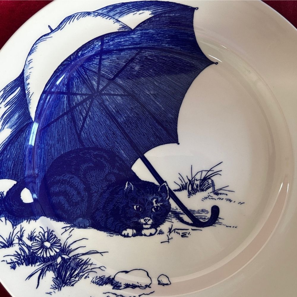 A Trio of Poole Pottery Cat Plates