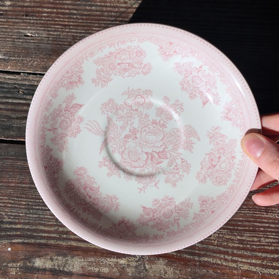 Burleigh at Cheshire & Wain - Food Dish in Pink - Asiatic Pheasants