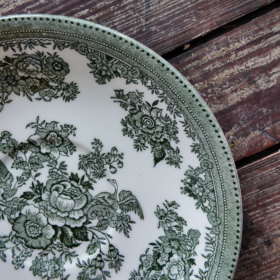 Burleigh at Cheshire & Wain - Food Dish in Green - Asiatic Pheasants