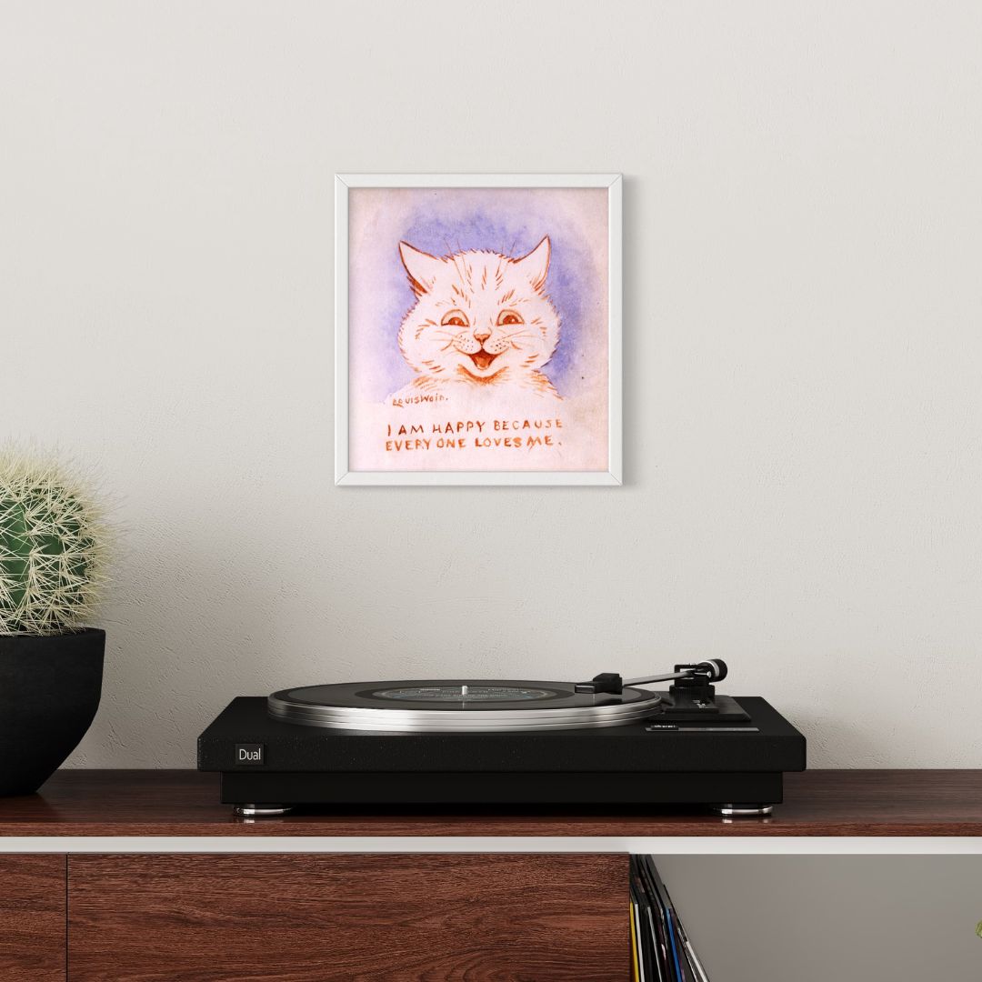 Louis Wain Art Print - I am Happy Because Everyone Loves Me