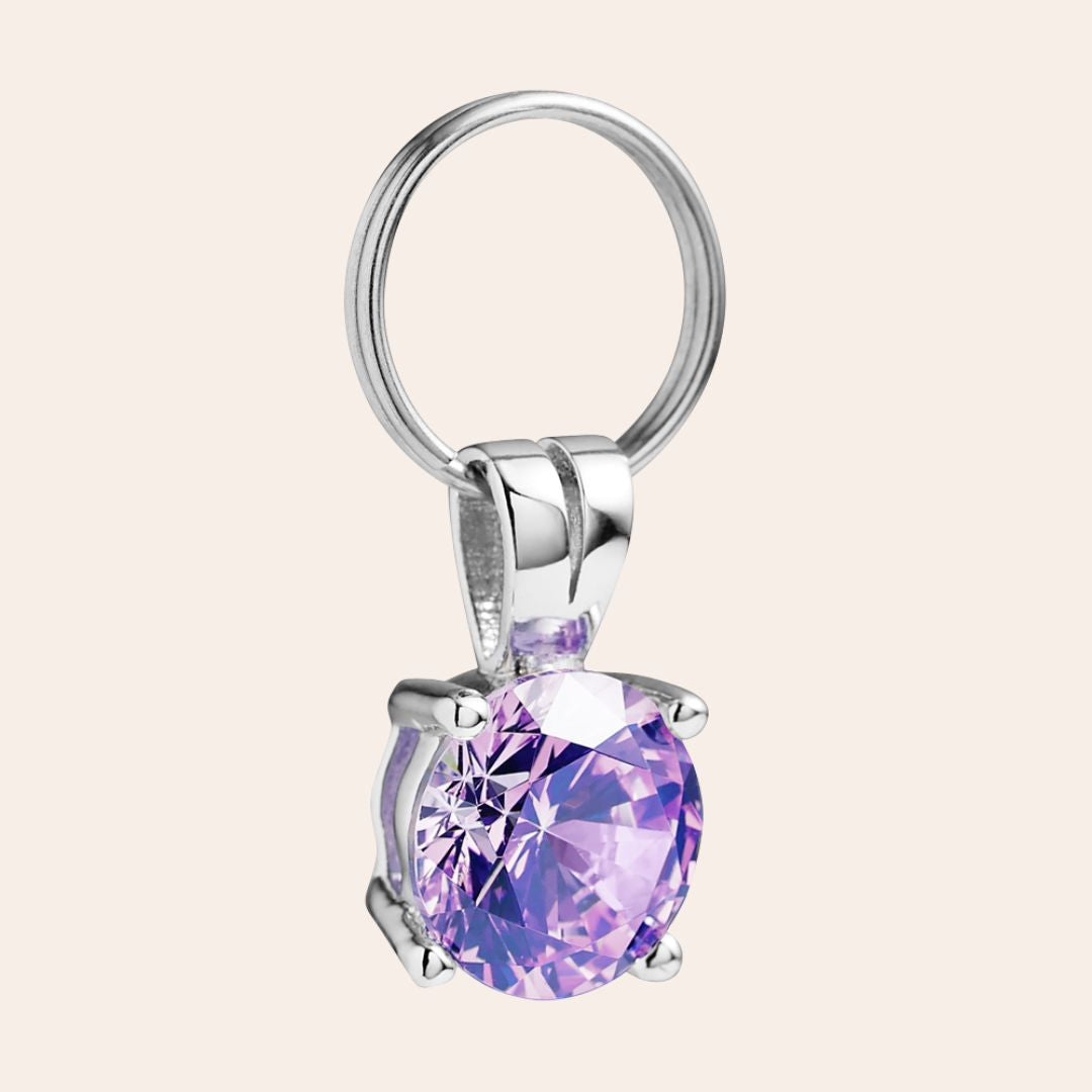 'Amethyst' Gem Collar Charm