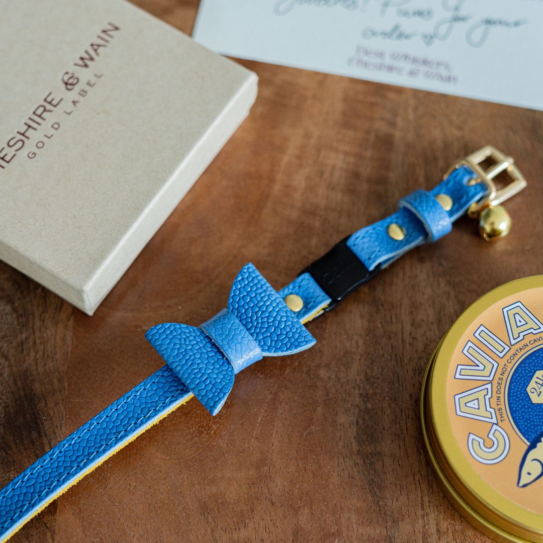 The 'Royal' Caviar Cat Collar - Gold Label