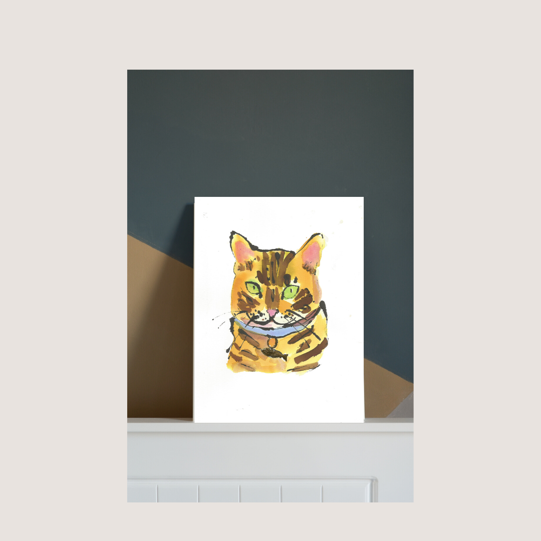 Bengal Cat Print by Annabel Pearl