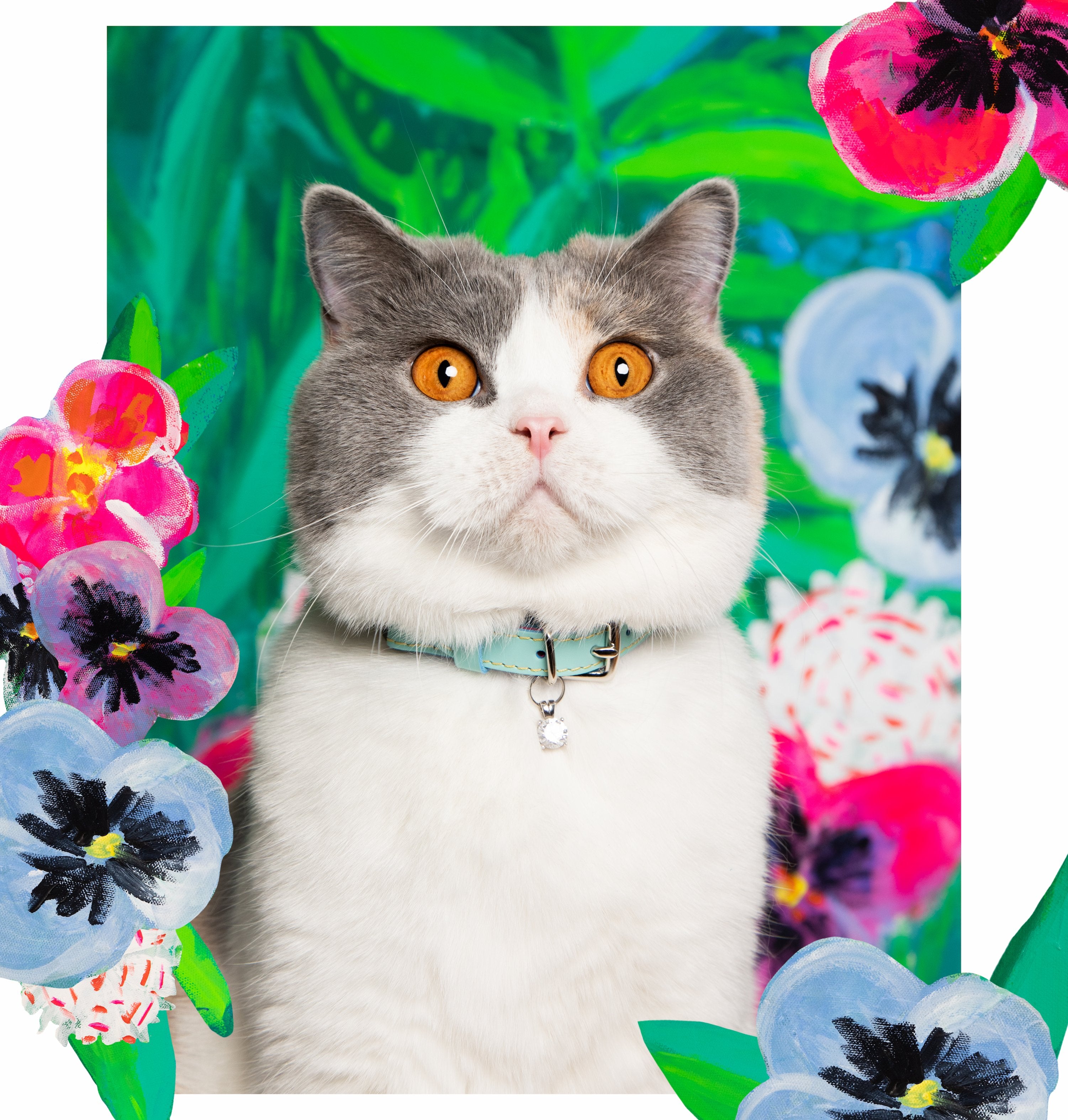 Louis Wain - Pastel Mint Cat Collar