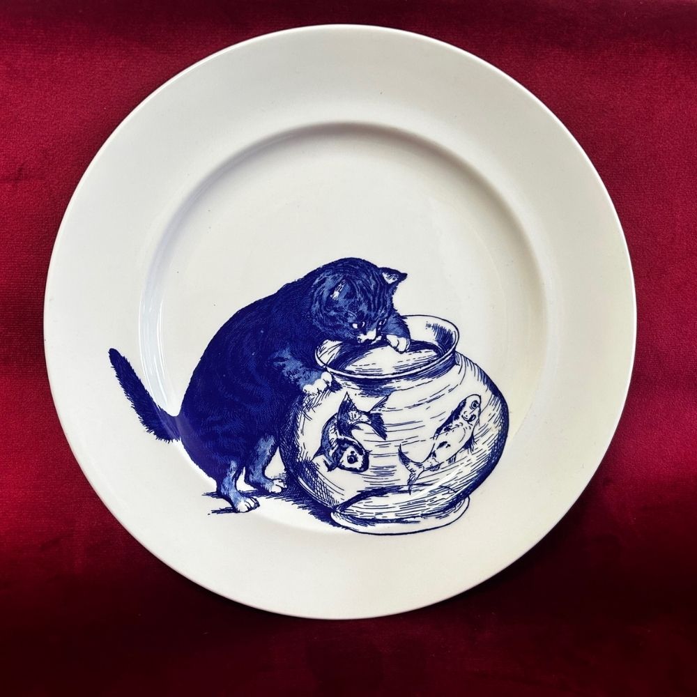 A Trio of Poole Pottery Cat Plates