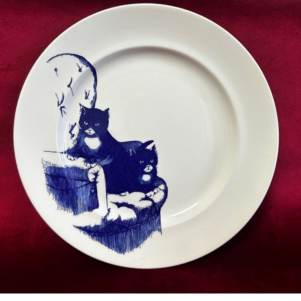 A Trio of Poole Pottery Cat Plates