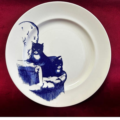 A Trio of Poole Pottery Cat Plates