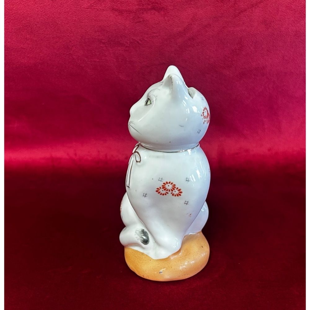 Vintage Chinese Porcelain Cat “Piggy” Bank