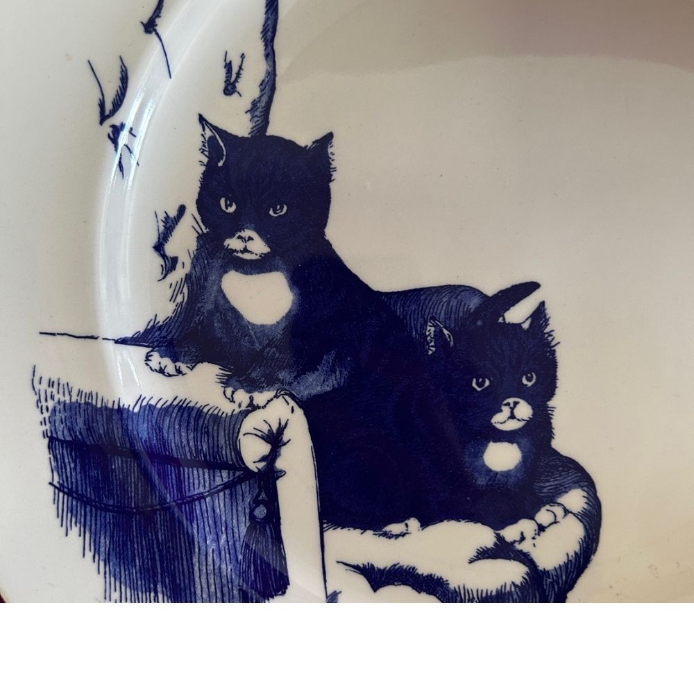 A Trio of Poole Pottery Cat Plates
