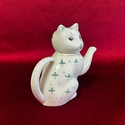 Vintage Chinese Lucky Paw Cat Teapot