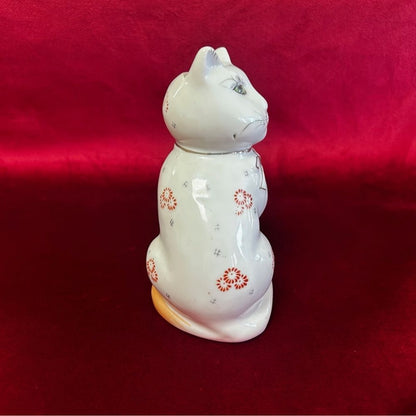 Vintage Chinese Porcelain Cat “Piggy” Bank