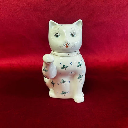 Vintage Chinese Lucky Paw Cat Teapot