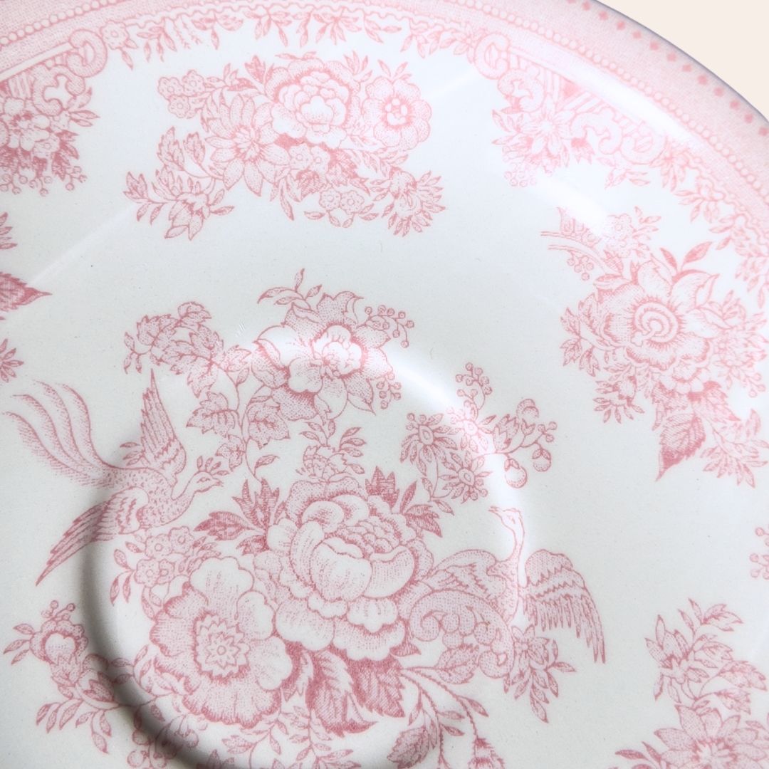 Burleigh at Cheshire & Wain - Food Dish in Pink - Asiatic Pheasants