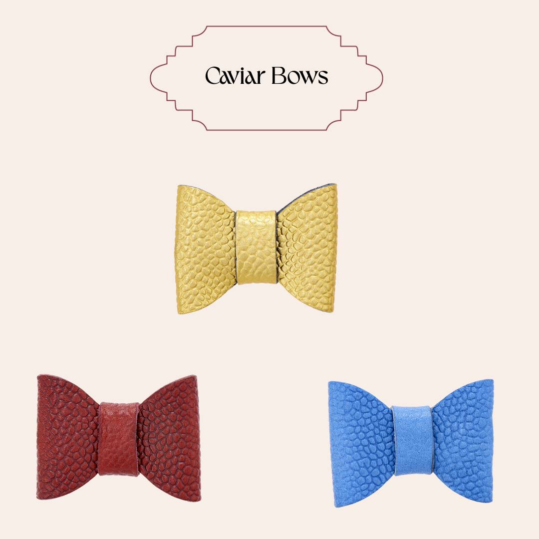 Leather Collar Bows (Sold individually)