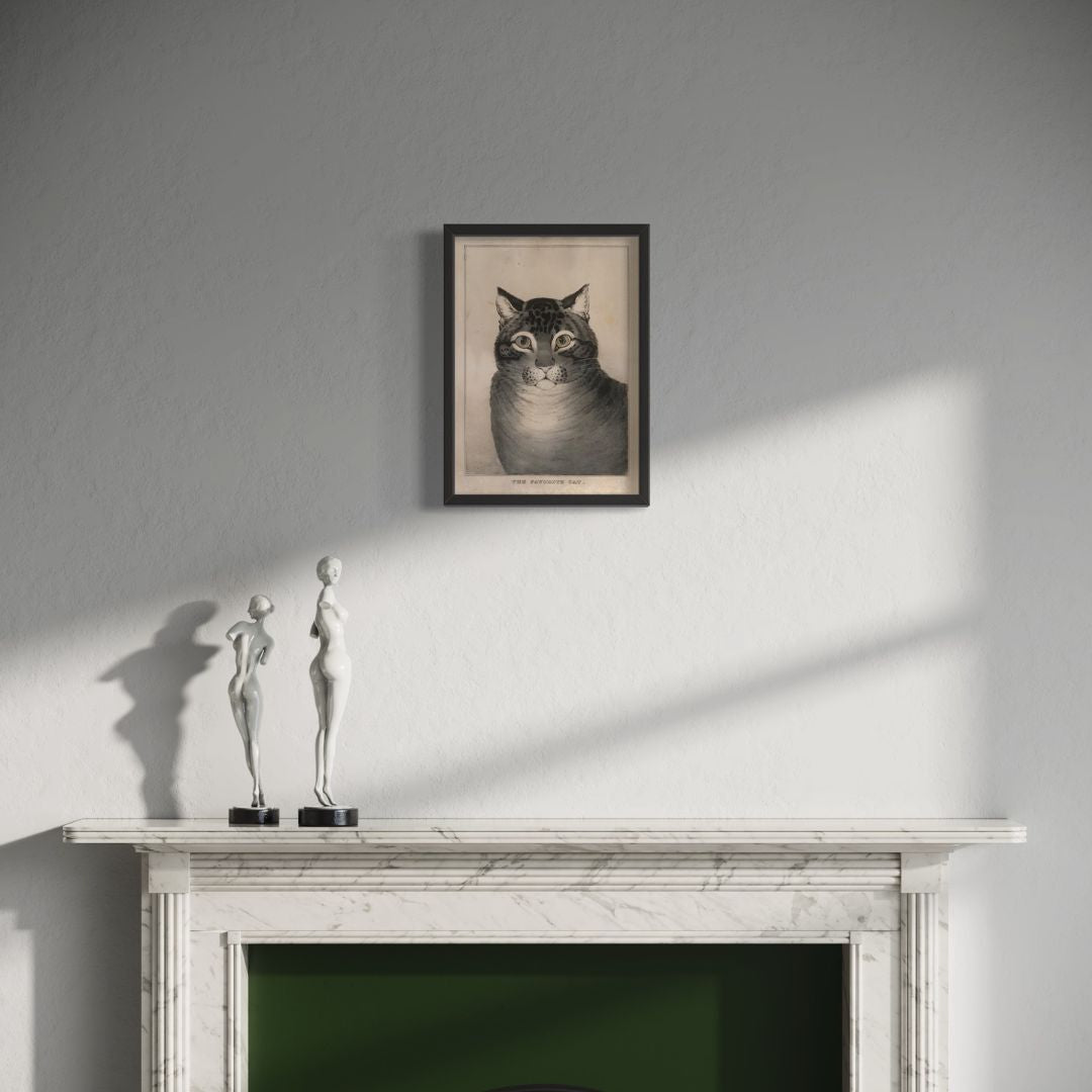 Nathaniel Currier Art Print - The Favorite Cat