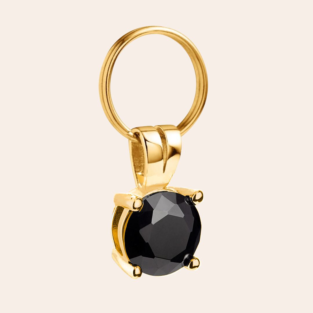 'Onyx' Gem Collar Charm