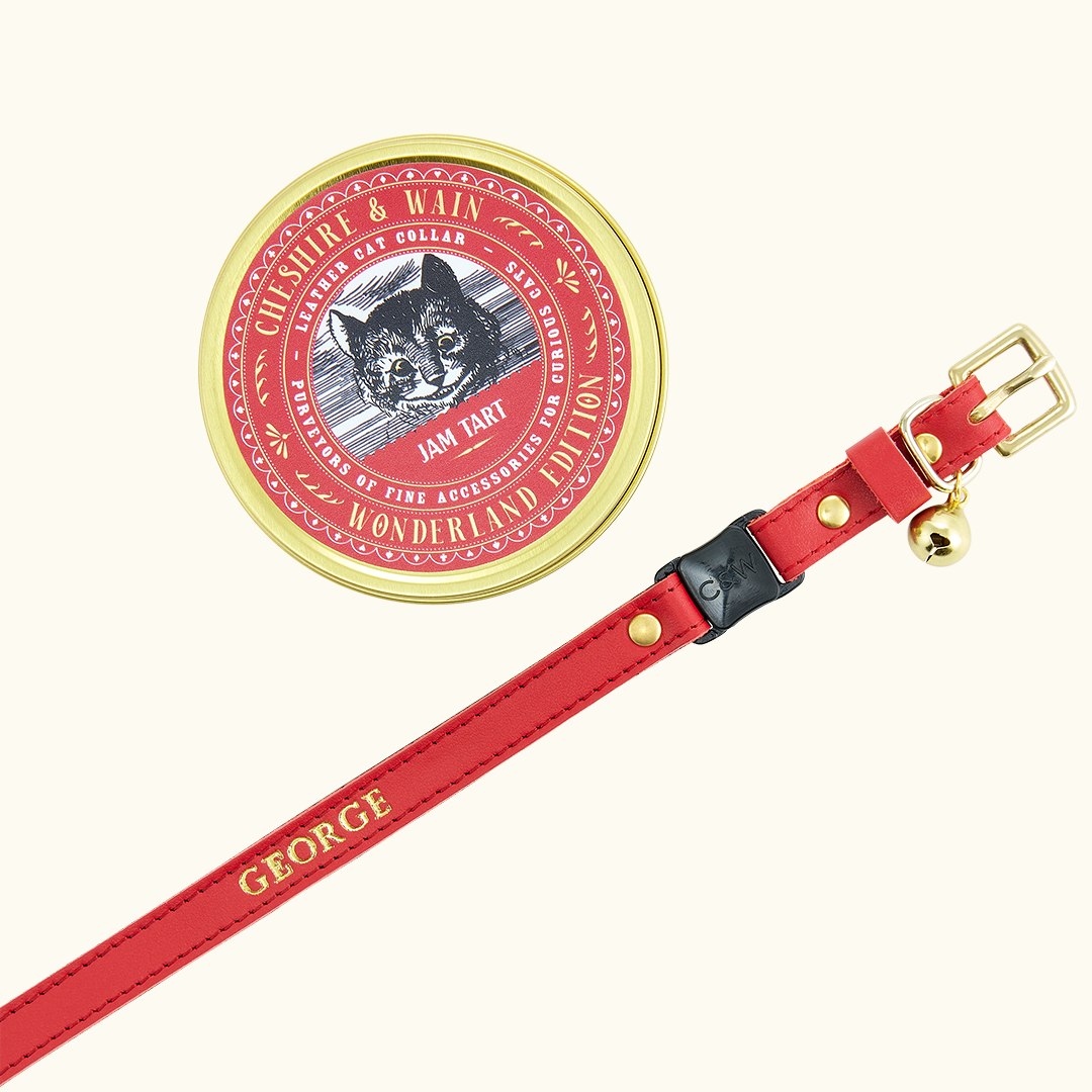 Wonderland - Jam Tart Red Cat Collar