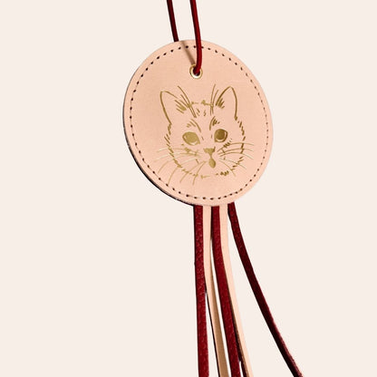 Louis Wain Leather Cat Teaser Toy - Gold Label