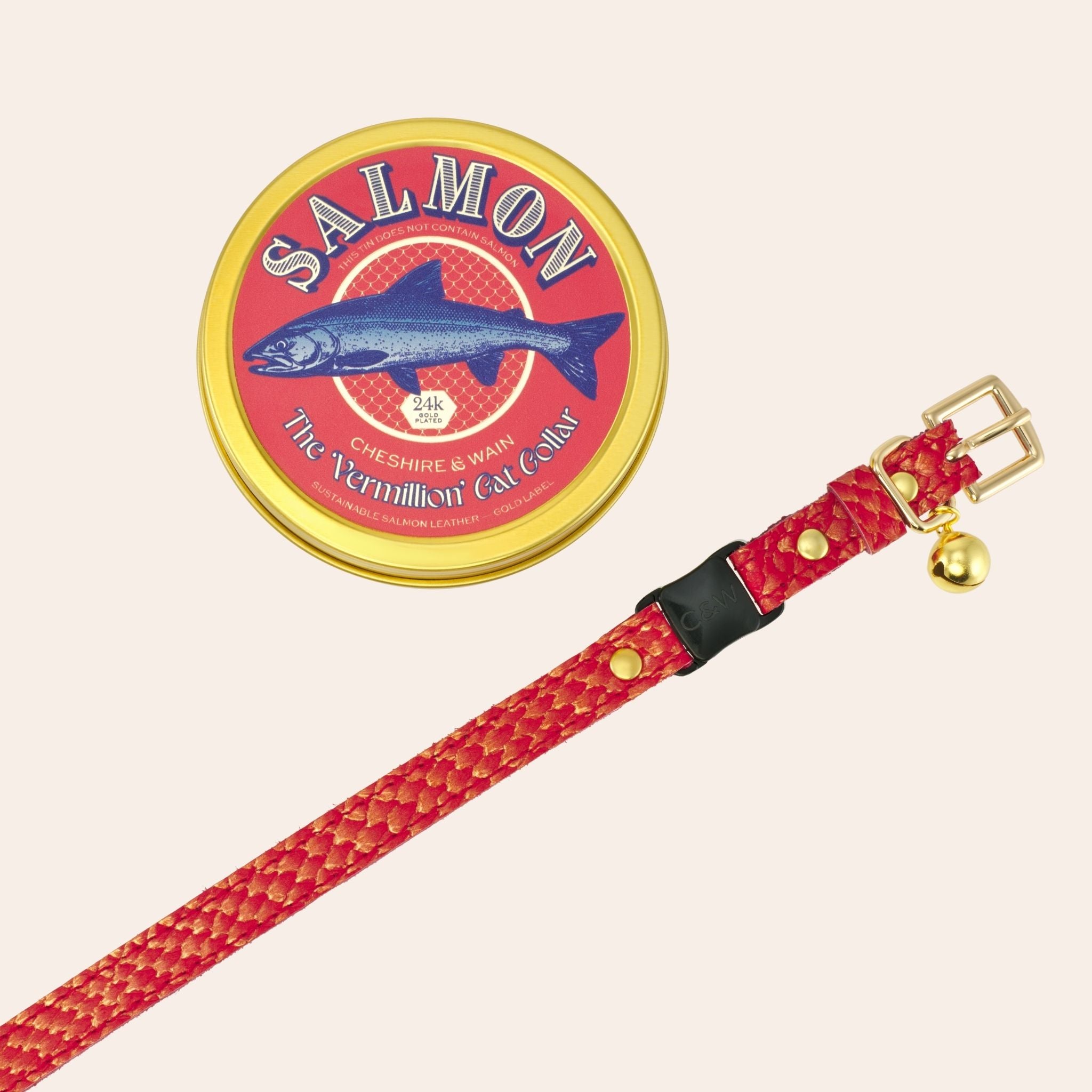 The 'Vermillion' Salmon Collar - Gold Label
