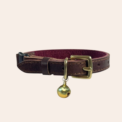 The Archive: Cornelius - Luxury Brown Cat Collar (Petite only)
