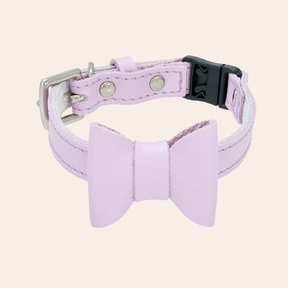 Lilac Rococo Leather Cat Collar