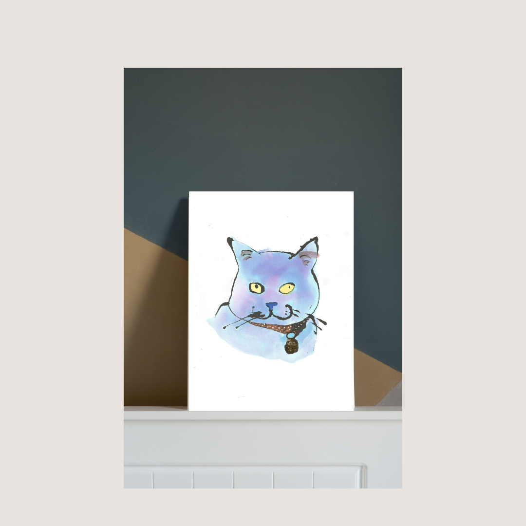 British Blue Cat Print by Annabel Pearl