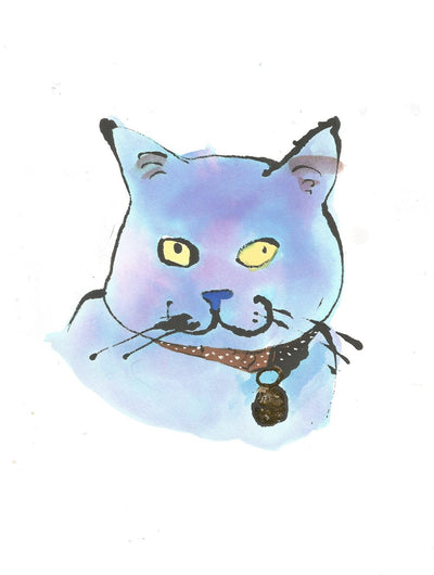 British Blue Cat Print by Annabel Pearl