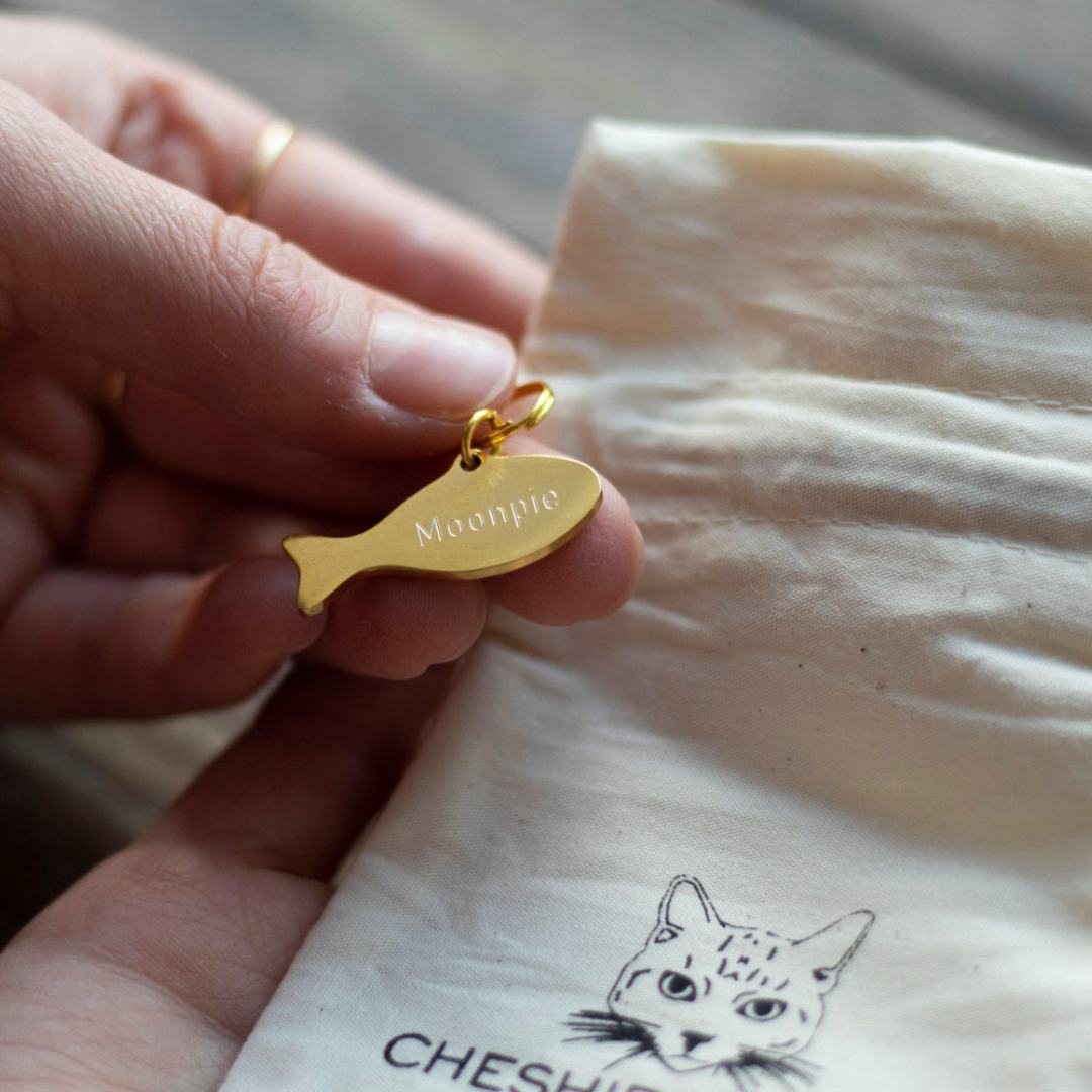 Cheshire Wain Fish Shape Custom Engraved I.D Tag