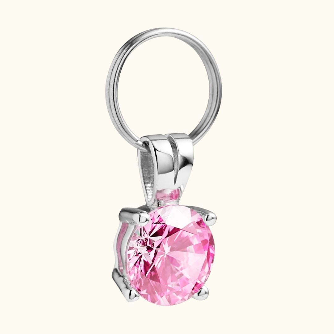 'Pink Sapphire' Gem Collar Charm