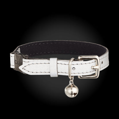 Metallic Silver - Reflective Cat Collar