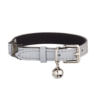 Metallic Silver - Reflective Cat Collar