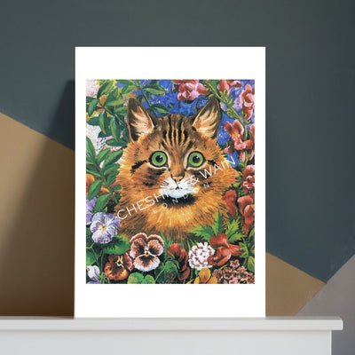 Louis Wain Art Print - Flower Cat