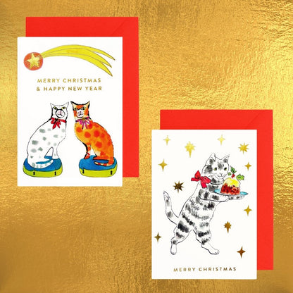Gold Foil Annabel Pearl Christmas Card - Pack of 8