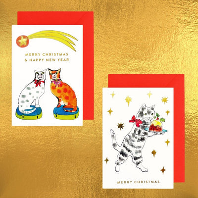 Gold Foil Annabel Pearl Christmas Card - Pack of 8